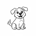 image de coloriage Chien pour enfant