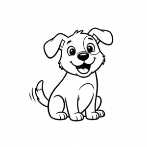 image de coloriage Chien pour enfant
