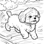coloriage Chien à imprimer pour enfant de 3 ans