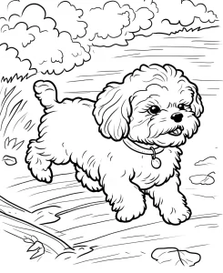 coloriage Chien à imprimer pour enfant de 3 ans