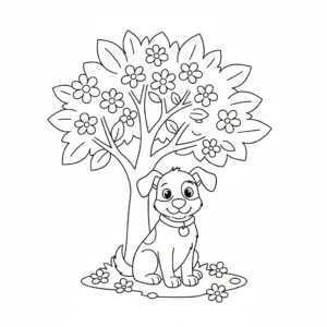 coloriage Chien pour enfants a imprimer