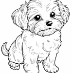 coloriage Chien à imprimer pour enfant de 3 ans