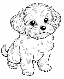 coloriage Chien à imprimer pour enfant de 3 ans