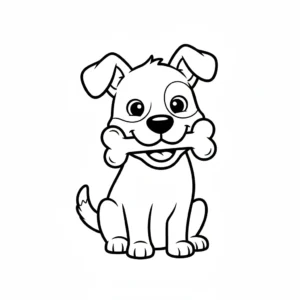 imprimer coloriage Chien pour enfant
