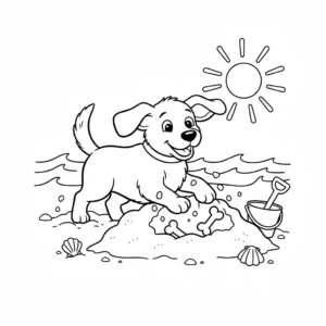 coloriage Chien a colorier en ligne gratuitement