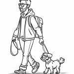 coloriage Chien pour enfant de 5 ans