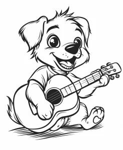 coloriage Chien gratuit pour enfants