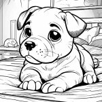 coloriage Chien de pour enfants