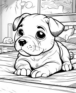 coloriage Chien de pour enfants