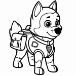 coloriage Chien et decoupage