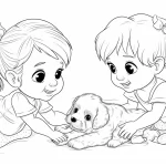 coloriage Chien et apprentissage