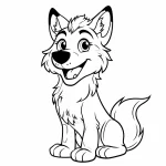 coloriage Chien à imprimer pour enfant de 2 ans