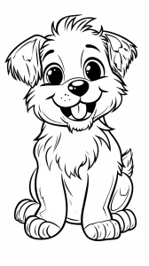 coloriage Chien educatif pour enfant