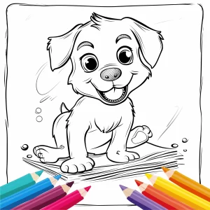 coloriage Chien a dessiner en ligne