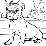 coloriage Chien et decoupage