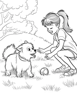 coloriage Chien a dessiner en ligne