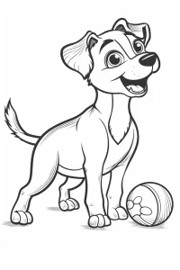coloriage Chien a dessiner en ligne