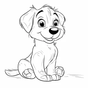 coloriage Chien et apprentissage