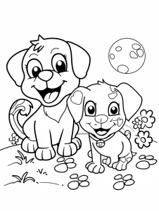 imprimer coloriage Chien pour enfant