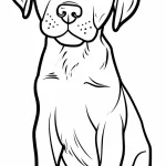 coloriage Chien à imprimer kawaii