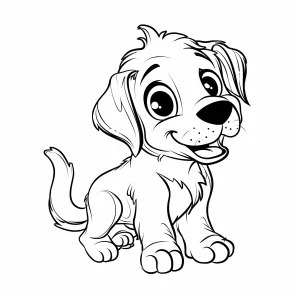 coloriage Chien pour enfant de 3 ans