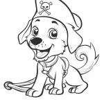 image pour coloriage Chien enfant