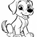 coloriage Chien à imprimer pour enfant de 6 ans