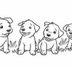 coloriage Chien pour enfants à télécharger