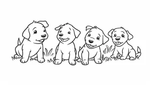 coloriage Chien pour enfants à télécharger