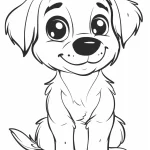 coloriage Chien pour enfants à imprimer