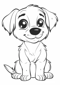 coloriage Chien pour enfants à imprimer