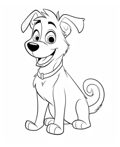 coloriage Chien à imprimer pour enfant de 12 ans