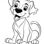 coloriage Chien de pour enfants
