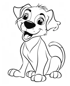 coloriage Chien de pour enfants