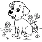 coloriage Chien à imprimer pour enfants
