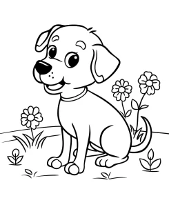 coloriage Chien à imprimer pour enfants
