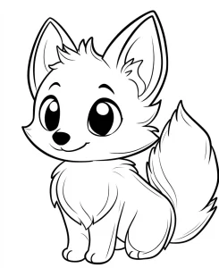 coloriage Chien Kawaii a dessiner en ligne