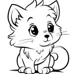 coloriage Chien Kawaii a dessiner en ligne