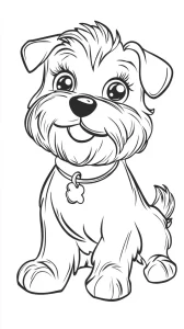 coloriage Chien Kawaii gratuit en ligne