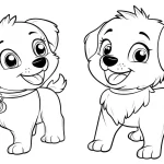 coloriage Chien Kawaii a imprimer gratuitement