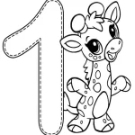coloriage Chiffre pour enfant de 6 ans