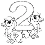 coloriage Chiffre a imprimer pour enfant de 4 ans
