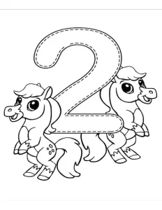 coloriage Chiffre a imprimer pour enfant de 4 ans