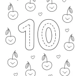 coloriage Chiffre pour enfant de 2 ans