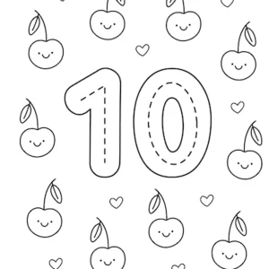 coloriage Chiffre pour enfant de 2 ans