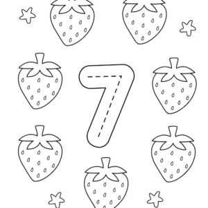 coloriage Chiffre pour enfant de à imprimer