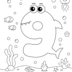 coloriage Chiffre pour enfant de 3 ans
