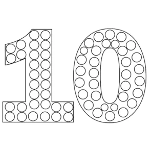 coloriage Chiffre à imprimer pour enfant de 2 ans