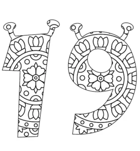 coloriage Chiffre pour enfant gratuit
