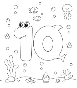 coloriage Chiffre de pour enfants